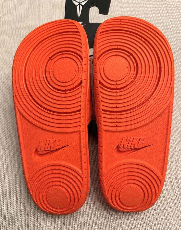Nike Kobe Offcourt Slide Safety Orange Silver Mens 11 New main image 4